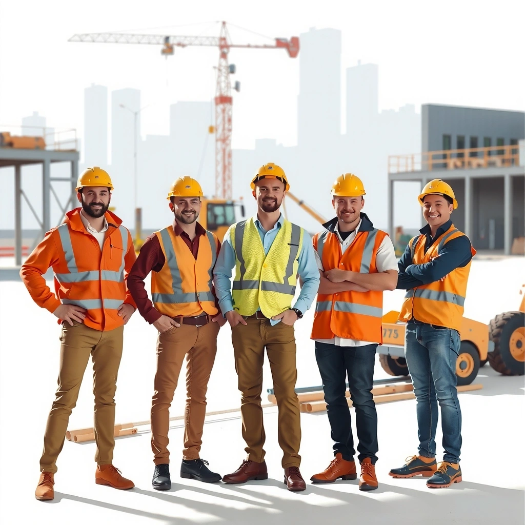 ConstructVision team working on construction project