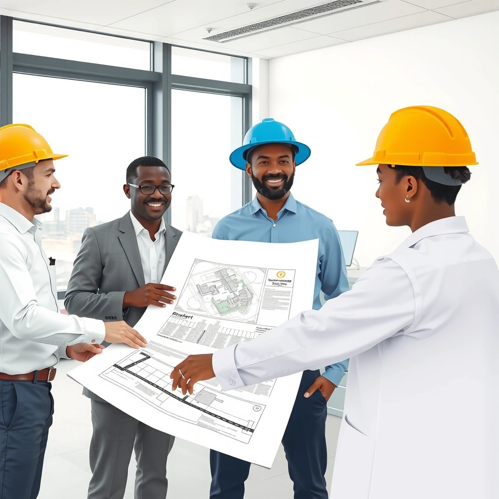 Construction team consultation meeting