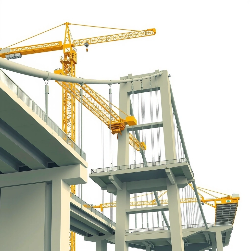 Infrastructure bridge construction project